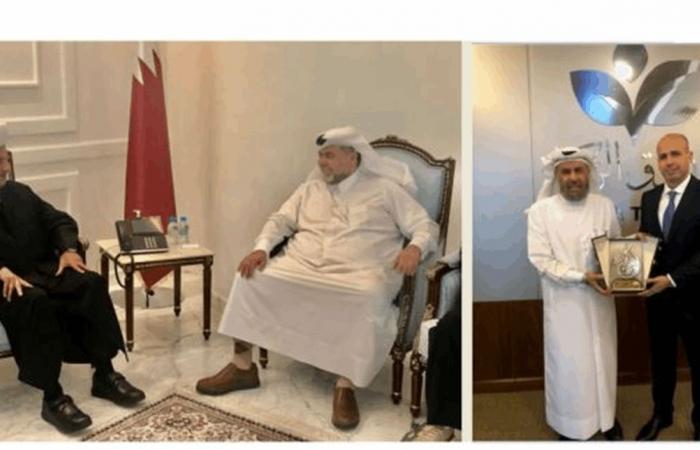 دريان التقى رئيس جمعية قطر الخيرية ورجال أعمال