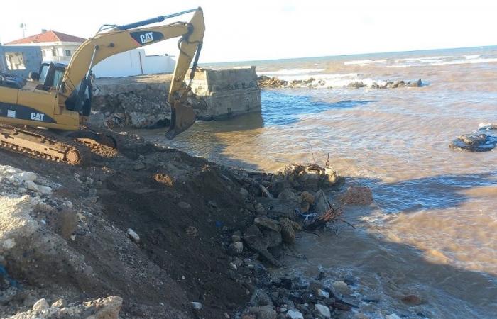 الأشغال: بدء إنشاء جسر موقت على معبر العريضة (صوَر)