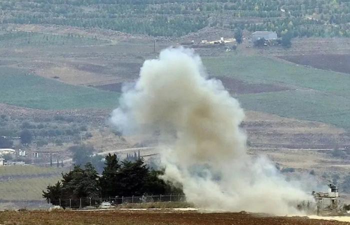 قذيفة تتسبب بحريق عند أطراف عيترون