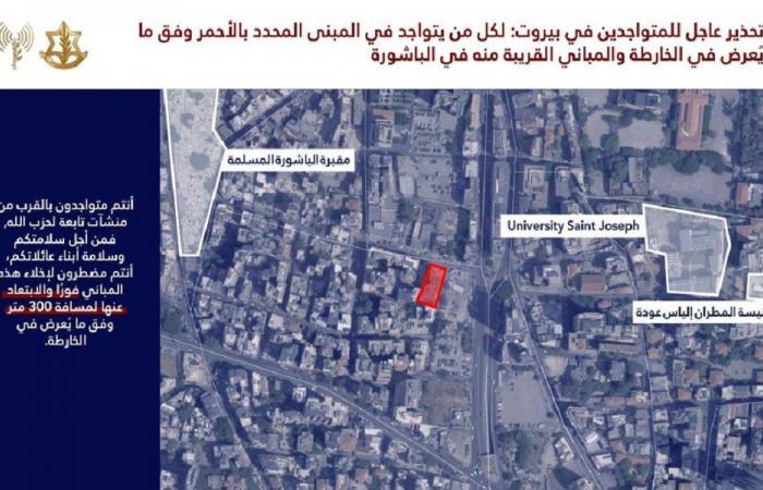 انذار عاجل إلى سكان حي الباشورة في بيروت