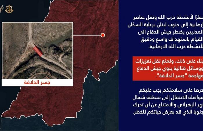الجيش الإسرائيلي يهدد باستهداف جسر الدلافة