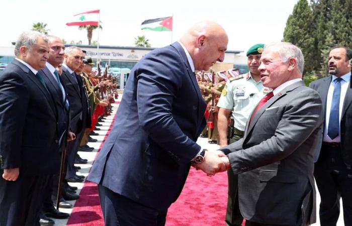 عون والملك عبدالله الثاني يبحثان تثبيت وقف إطلاق النار