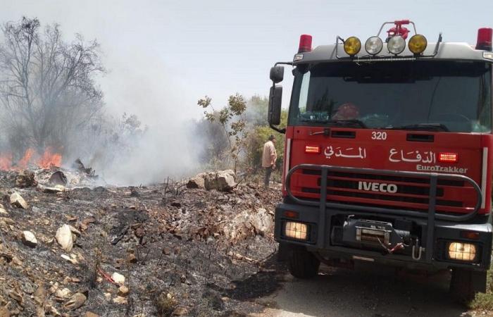 الدّفاع المدني يُواصل إخماد الحريق في البقاع الغربي