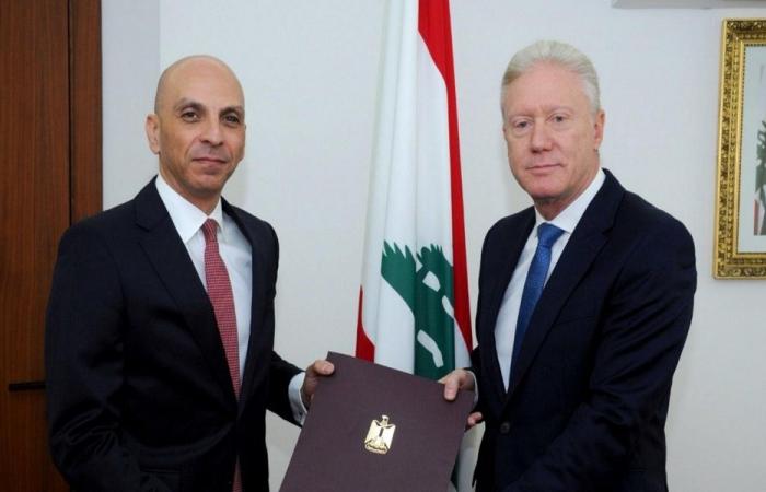 رجّي تسلّم من سفير مصر أوراق اعتماده